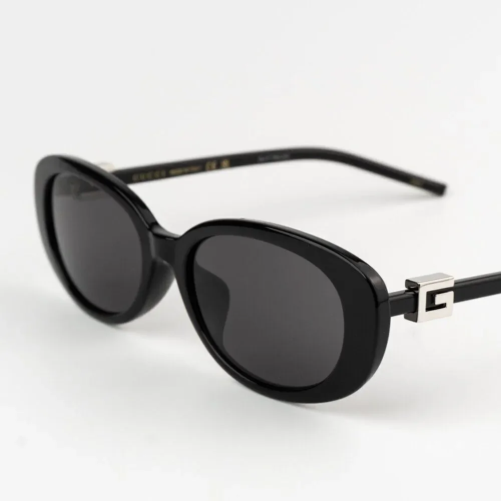 NEW Gucci GG1684SA 001 Black Grey Unisex Oval Sunglasses GG 1684SA